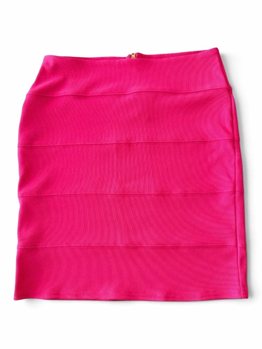 Pink Rose Hot Pink Fuchsia Ribbed Ottoman Knit Mini Skirt Barbiecore Coquette M